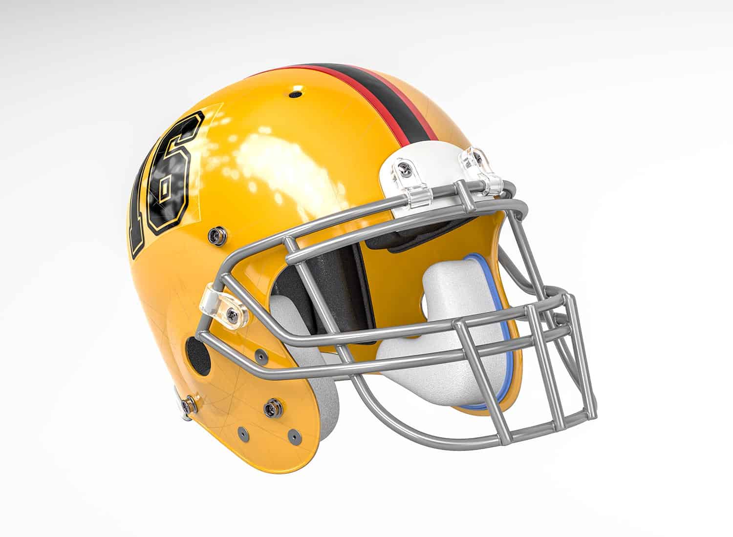 Football helmet isolated on white background