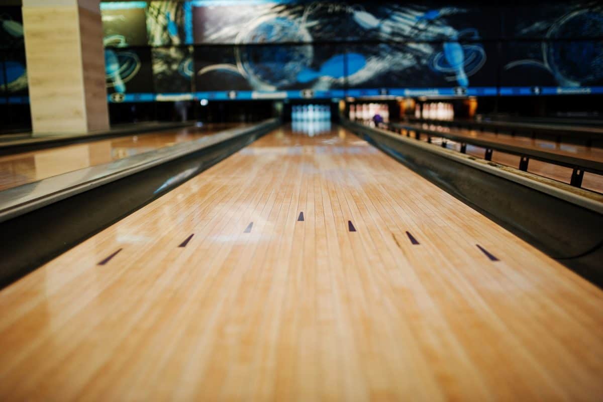 A detailed photo of a bowling lane