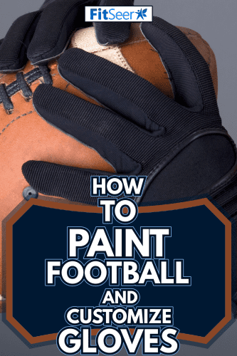 American football player holding ball - How To Paint Football And Customize Gloves