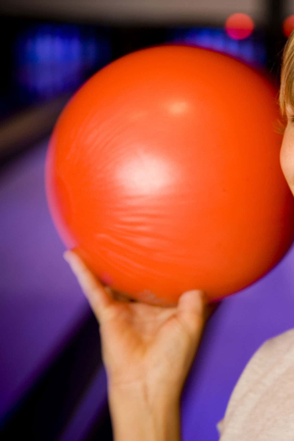 a red bowling ball